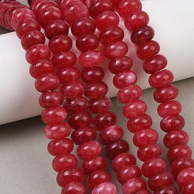 Dyed Natural White Jade Beads Strands G-G107-A43-01-1