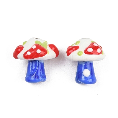 Handmade Lampwork Enamel Beads LAMP-B055-02B-1