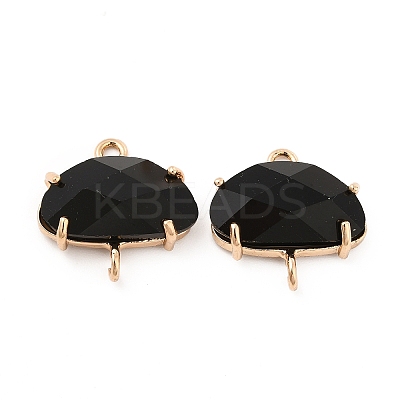 K9 Glass Connector Charms X-KK-E071-24KCG-01-1