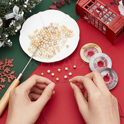 DIY Imitation Pearl Bracelet Necklace Making Kit DIY-PH0009-35-1