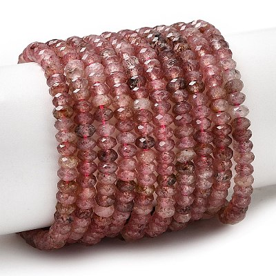 Natural Strawberry Quartz Beads Strands G-G343-A08-2x4mm-1