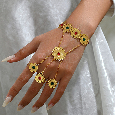 Bohemian Brass Finger Ring Bracelets KT1838-2-1
