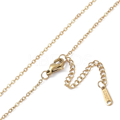 201 Stainless Steel Cable Chain Necklaces NJEW-P309-16B-G-1