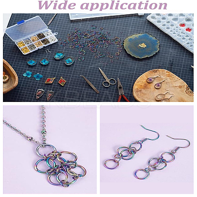 30Pcs 6 Styles 304 Stainless Steel Open Jump Rings STAS-LP0001-61-1