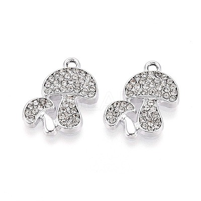 Rack Plating Alloy Rhinestone Pendants PALLOY-T091-24M-P-1