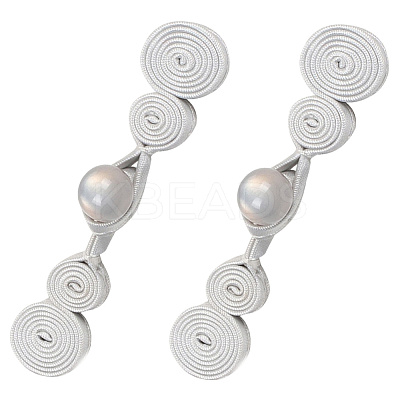 12Pcs Polyester Resin Cheongsam Buckle for Chinese Formal Dress DIY-CY0001-86C-1