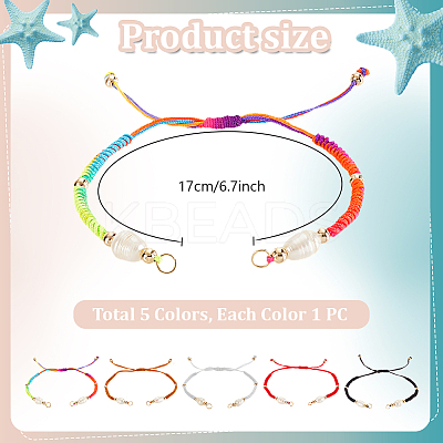 Braided Nylon Cord Bracelet Making AJEW-PH0012-22A-1