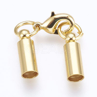Brass Lobster Claw Clasps KK-F758-02G-1
