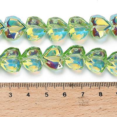 Electroplate Transparent Glass Beads Strands EGLA-B012-AB04-1
