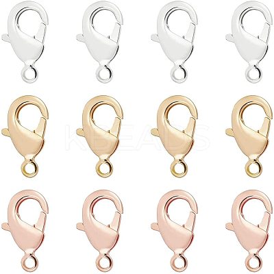 30Pcs 3 Colors Brass Lobster Claw Clasps KK-BC0002-19-1