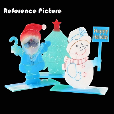 Christmas Theme DIY Snowman Display Silhouette Silicone Statue Molds LS-DIY-F114-04-1