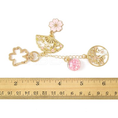 Alloy Enamel Pendant Keychains HJEW-FS00052-04-1