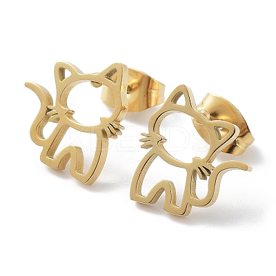 304 Stainless Steel Stud Earrings EJEW-H136-09G-1