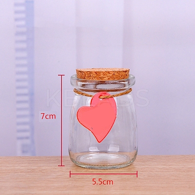 Glass Pudding Containers with Cork Lid PW-WG67084-01-1
