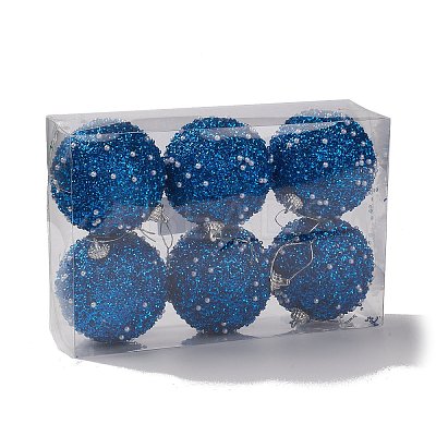 Christmas Ball Foam & Plastic Imitation Pearl Pendant Decoration FIND-G056-01C-1