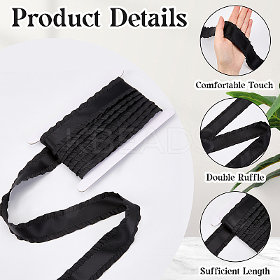 10 Yards Polyester Ruffled Lace Ribbon DIY-CY0001-23B-1