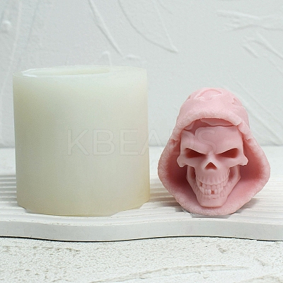 Halloween Skull DIY Food Grade Silicone Statue Candle Molds PW-WG77644-01-1