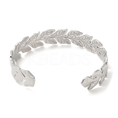 Non-Tarnish 304 Stainless Steel Cuff Bangles BJEW-K267-06P-1