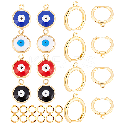 DIY Colorful Evil Eye Earring Making Kit DIY-AR0002-84-1