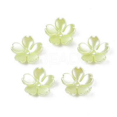 Spray Paint ABS Plastic Imitation Pearl Beads MACR-N013-002-1