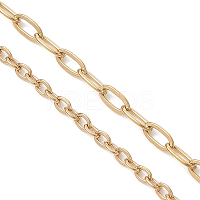 304 Stainless Steel Paperclip  Chain Cable Chain Slider Necklace Making AJEW-JB01526-1