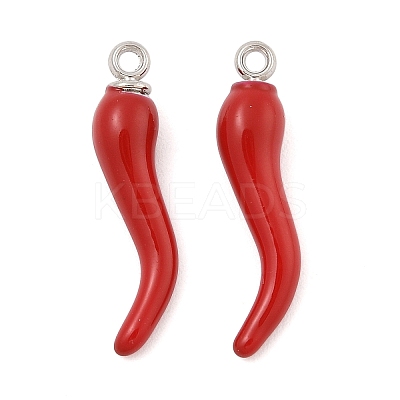 Rack Plating Alloy Enamel Pendants X-PALLOY-R451-07P-02-1