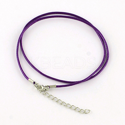 Waxed Cotton Cord Necklace Making MAK-S032-1.5mm-107-1