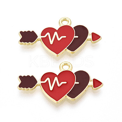 Valentine's Day Alloy Enamel Pendants ENAM-T023-21A-1