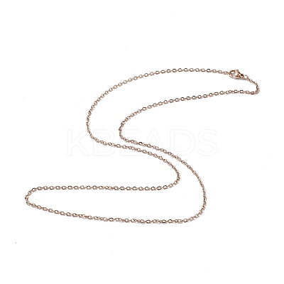 Ion Plating(IP) 304 Stainless Steel Cable Chain Necklace for Men Women NJEW-K245-024C-1