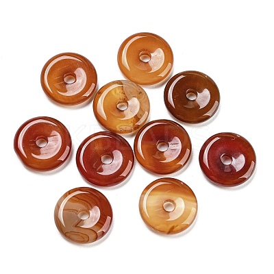 Natural Carnelian China Safety Buckle Pendants LS-G-B052-05-1