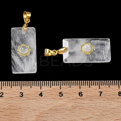 Natural Quartz Crystal Faceted Pendants G-A298-01G-10-1