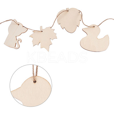 Wood Pendants and Jute Twine DIY-PH0018-13-1