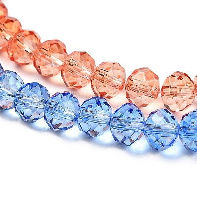 Transparent Painted Glass Beads Strands DGLA-A034-T8mm-A02-1