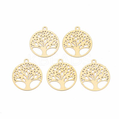 Rack Plating 201 Stainless Steel Filigree Pendants LS-X-STAS-T057-49G-1