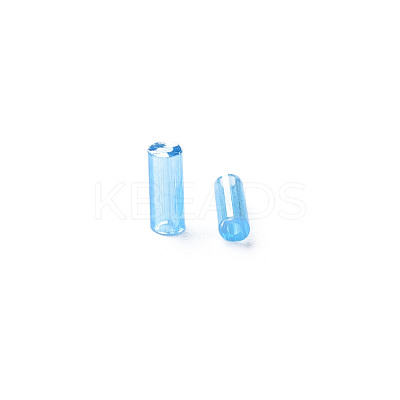 Transparent Colours Luster Glass Bugle Beads SEED-N005-001-A08-1