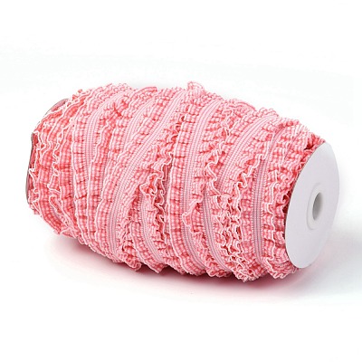Lattice Double Ruffle Elastic Nylon Ribbon NWIR-O010-03G-1