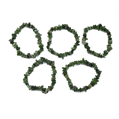 Natural Other Jade Chip Beaded Stretch Bracelets for Women Men BJEW-L038-01B-1