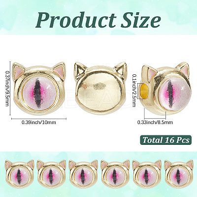 16Pcs Alloy Resin Beads FIND-SC0015-38-1