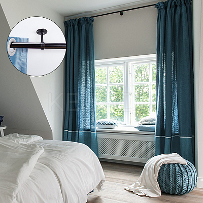 4Pcs 2 Colors Stainless Steel Curtain Rod Ceiling Mount Bracket with Screws STAS-AR0001-16-1