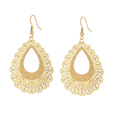 Hollow Brass Dangle Earrings for Women WG72A0C-06-1