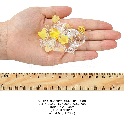 Opaque & Transparent Acrylic Beads MACR-YW0002-01H-1