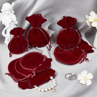 20Pcs 2 Styles Gourd Velvet Bags TP-BBC0001-02B-1
