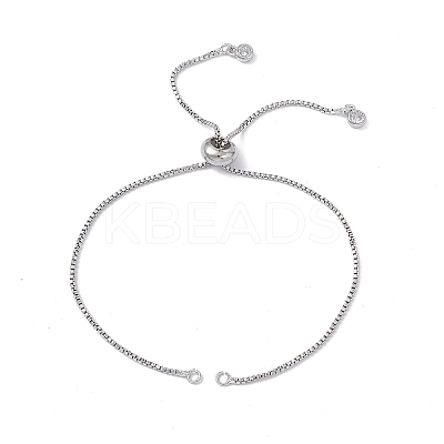 Brass Box Chains Slider Bracelet Makings KK-E068-VD012-1-1