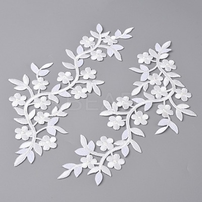 Plum Blosssom Cotton Computerized Embroidery Sew on Patches PATC-WH0001-70D-1