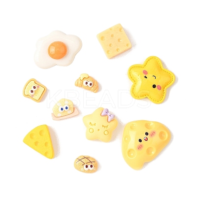 40Pcs 10 Styles Opaque Resin Cabochons CRES-YW0002-66-1