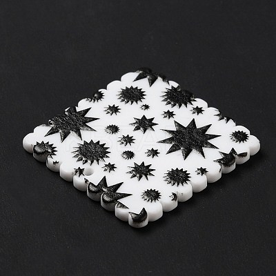 Opaque Acrylic Pendants SACR-P014-12A-1