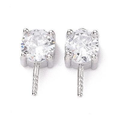 Anti-Tarnish Rhodium Plated 925 Sterling Silver Peg Bails STER-D035-47P-10-1
