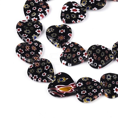 Handmade Millefiori Glass Beads Strands LAMP-T021-29-1