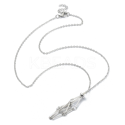 Tarnish Resistant 304 Stainless Steel Braided Macrame Pouch Empty Stone Holder for Pendant Necklace Making NJEW-TA00078-1