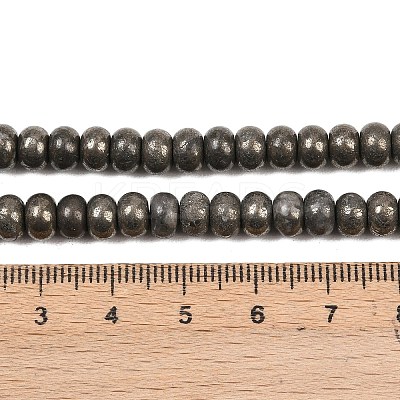 Natural Pyrite Beads Strands G-L647-D07-4x6mm-1
